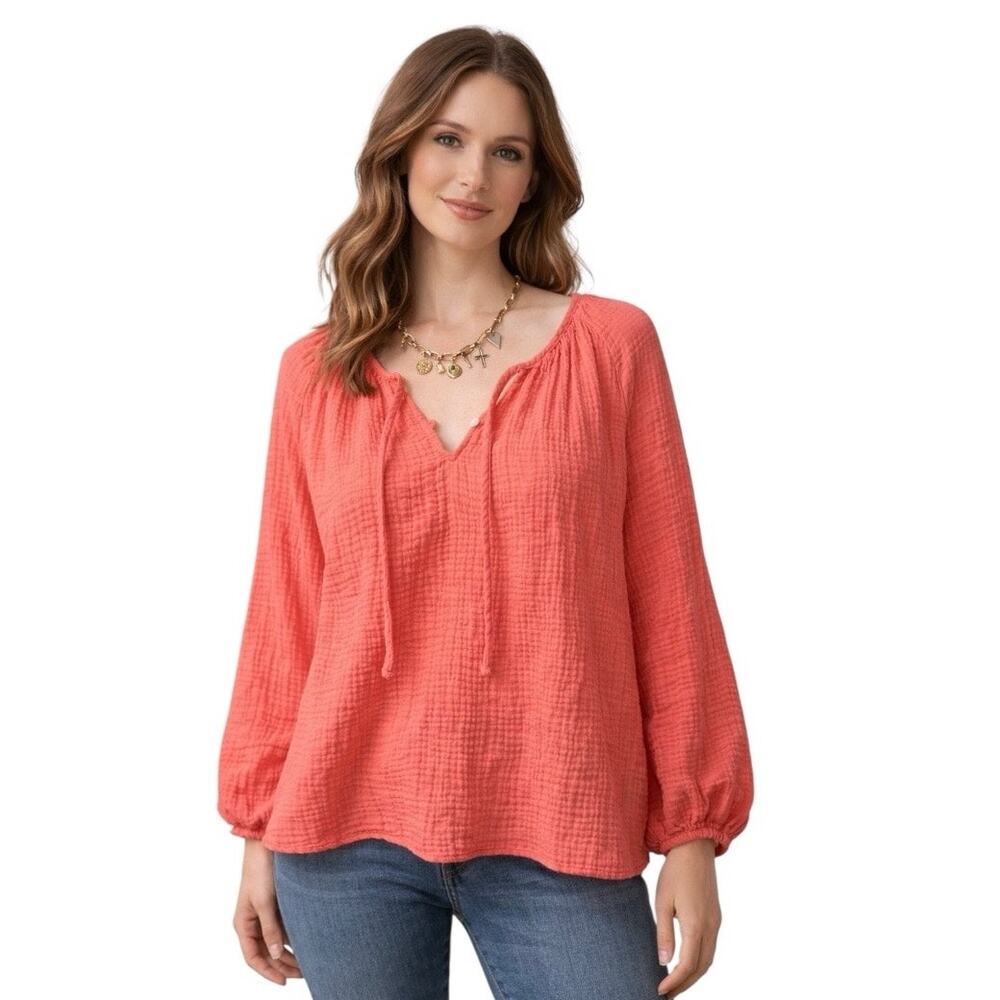 Universal Thread Coral Peach 100% Cotton Top Large